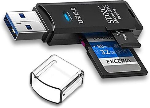 New SD Card Reader USB 3.0 [1 Pack] SD Card Reader, Memory Card Reader, External Memory Card Readers for Laptop Windows, SD USB Adapter OTG in Kuwait