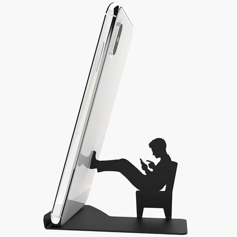 حامل هاتف خلوي من Artori Design للمكتب - حامل هاتف ذكي للمكتب أو المنزل - حامل هاتف لطيف لتسجيل مشاهدة مقاطع الفيديو والألعاب أو مكالمات الفيديو - حامل هاتف فريد للأجهزة اللوحية والهواتف المحمولة in Kuwait