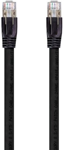 Monoprice Cat8 Ethernet Network Cable - 5 Feet - Black | 2GHz, 40Gbps, 24AWG, S/FTP - Entegrade Series in Kuwait