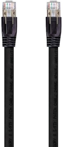 Monoprice Cat8 Ethernet Network Cable - 5 Feet - Black | 2GHz, 40Gbps, 24AWG, S/FTP - Entegrade Series in Kuwait