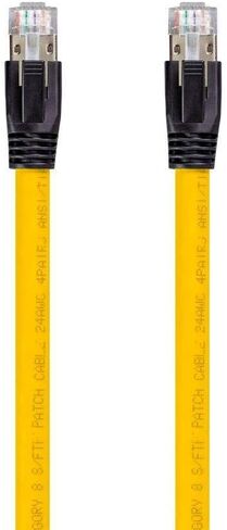 Monoprice Cat8 Ethernet Network Cable - 5 Feet - Black | 2GHz, 40Gbps, 24AWG, S/FTP - Entegrade Series in Kuwait