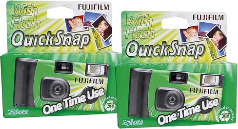 كاميرا Fujifilm QuickSnap فلاش 400 للاستعمال مرة واحدة 35 ملم, 2 Boxes (27 Prints) in Saudi Arabia