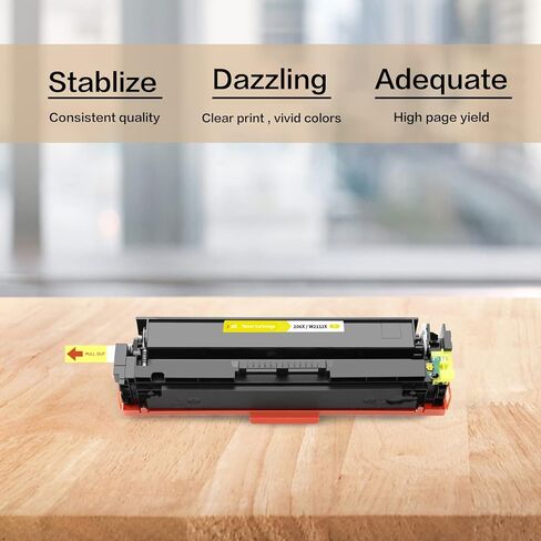 خراطيش حبر XJI 206X (مع رقاقة) عالية الإنتاجية مكونة من 4 قطع بديلة لحبر HP 206 X A W2110X W2111X W2112X W2113X 206A، لطابعة HP Color Laserjet Pro MFP M283fdw M283cdw M283 M255dw M255 Laser Jet in Kuwait