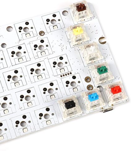 Gateron Switches Mx Keyboard Switch 3pin SMD LED Underglow Led Compatible for MX Mechanical Keyboards Transparent Cover White Base (SMD Blue 68 PCS) in Saudi Arabia