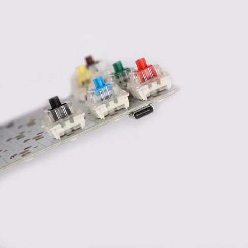 Gateron Switches Mx Keyboard Switch 3pin SMD LED Underglow Led Compatible for MX Mechanical Keyboards Transparent Cover White Base (SMD Blue 68 PCS) in Saudi Arabia