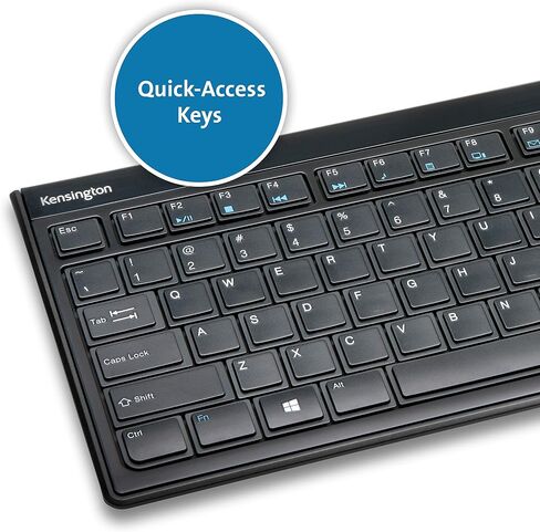 Kensington Slim Type Wireless Quiet Keyboard (K72344US), Black in Saudi Arabia