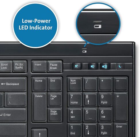 Kensington Slim Type Wireless Quiet Keyboard (K72344US), Black in Saudi Arabia