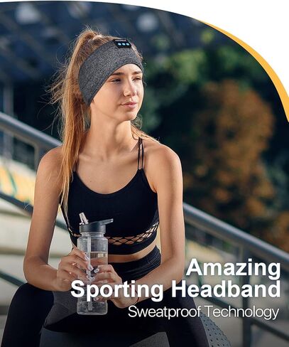 سماعات رأس رياضية للنوم من ASMRBAND، سماعات رأس للنوم للنوم الجانبي، سماعات رأس مع مكبرات صوت ستيريو عالية الدقة رفيعة للغاية مثالية للنوم واليوجا والأرق والسفر الجوي والتأمل in Kuwait