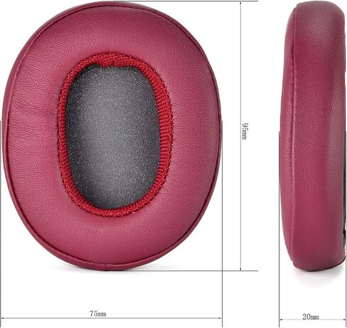 Crusher Evo Earpad,Replacement Ear Pads Compatible with Skullcandy Crusher Wireless Crusher Evo Crusher ANC Hesh 3 Headphones Ear Cushions, Headset Earpads, Ear Cups Repair Parts-Red in Saudi Arabia