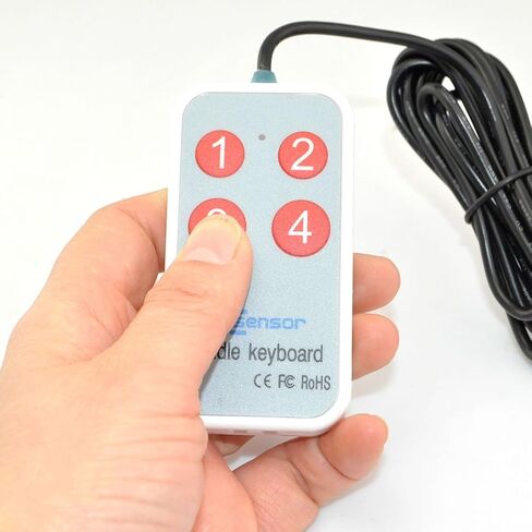 iKKEGOL 1.8Meter /6Feet USB Durable Game Handle Mini Button 4 Keys Switch User-Defined Keyboard for Game Laptop White in Saudi Arabia