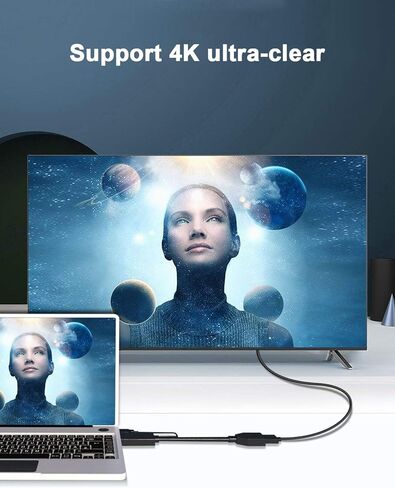 محول HDMI الى منفذ عرض 4K 60Hz، كيبل محول HDMI الى DP من كوبمان، HDMI 2.0 نشط الى موصل منفذ عرض لجهاز Xbox PS4، يدعم مخرج فيديو 1080P 144Hz in Kuwait