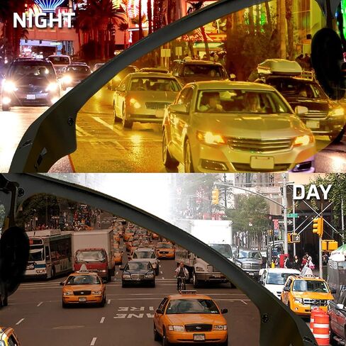 Set of 2 HD Day and Night Driving Glasses - Polarized Sunglasses and Yellow Night Vision Glasses With Car Clip Holder in Saudi Arabia
