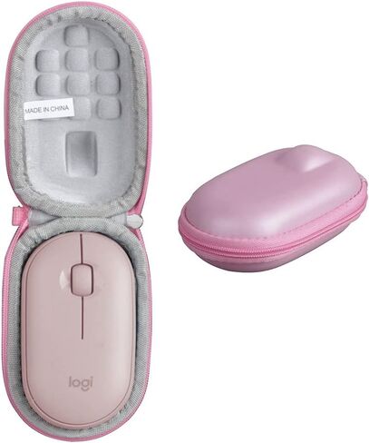 حافظة سفر Anleo لماوس Logitech Pebble M350 / Logitech M355 اللاسلكي المحمول (وردي) in Kuwait