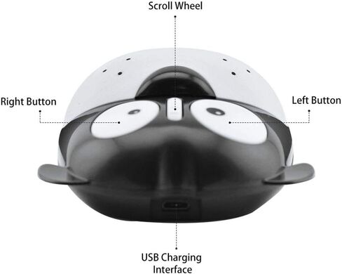 3C Light 2.4 جيجا هرتز ماوس لاسلكي لطيف على شكل كلب حيوان ماوس لاسلكي صغير قابل لإعادة الشحن فأرة بصرية كارتون جرو ماوس كمبيوتر 3 أزرار للكمبيوتر المحمول المكتبي (وردي) in Kuwait