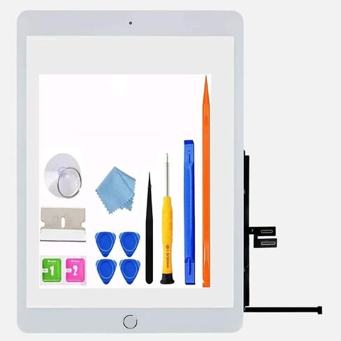 Touch Screen Replacement Digitizer for ipad 9(9th Generation),for 2021 ipad 9th Gen 10.2inch A2602 A2603 A2604 A2605 Glass Relacement Parts,with Home Button +Repair Tools (White) in Saudi Arabia