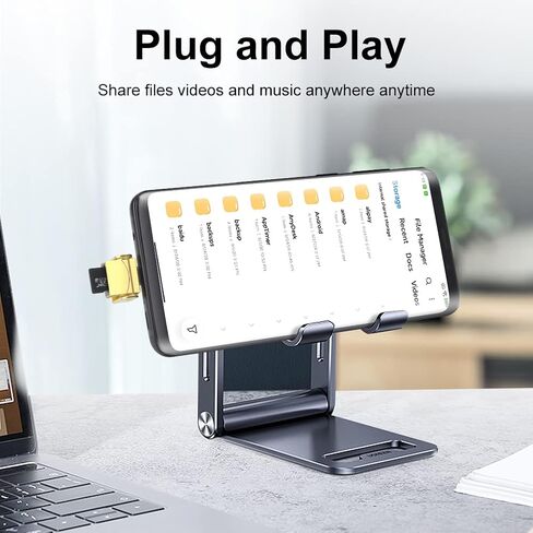 قارئ بطاقات مايكرو اس دي من بورلتر كلاب، قارئ بطاقات SD USB C الى مايكرو SD/TF، متوافق مع ماك بوك واللاب توب وجوالات جالكسي وغيرها (ذهبي) in Saudi Arabia