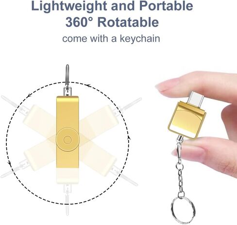 قارئ بطاقات مايكرو اس دي من بورلتر كلاب، قارئ بطاقات SD USB C الى مايكرو SD/TF، متوافق مع ماك بوك واللاب توب وجوالات جالكسي وغيرها (ذهبي) in Saudi Arabia