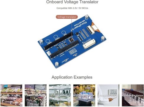 وحدة عرض الحبر الإلكتروني الورقية الإلكترونية 3.7 بوصة لـ Raspberry Pi Pico 480 × 280 بكسل أسود/أبيض واجهة SPI دعم جزئي تحديث جزئي in Saudi Arabia