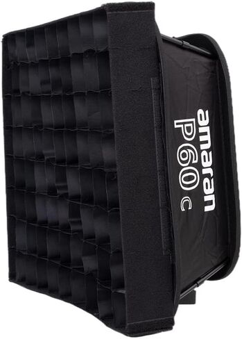 Aputure Amaran P60c LED Panel Video Light - RGBWW Full-Color 60W Continuous Output Lighting with Softbox, App Control, 10 Effects, Stepless Dimming - Professional Aputure Light for Video Production in Saudi Arabia
