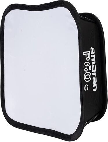 Aputure Amaran P60c LED Panel Video Light - RGBWW Full-Color 60W Continuous Output Lighting with Softbox, App Control, 10 Effects, Stepless Dimming - Professional Aputure Light for Video Production in Saudi Arabia