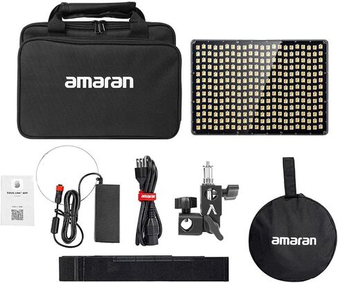 Aputure Amaran P60c LED Panel Video Light - RGBWW Full-Color 60W Continuous Output Lighting with Softbox, App Control, 10 Effects, Stepless Dimming - Professional Aputure Light for Video Production in Saudi Arabia