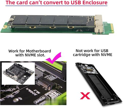Cablecc PCI Express PCI-E 1X إلى 12+16Pin 2013-2017 Mac Pro Air SSD تحويل بطاقة لـ A1493 A1502 A1465 A1466 in Kuwait