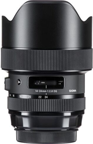 سيجما عدسة فنية 14-24 ملم f/2.8 DG HSM لكانون EF (212954) حزمة + حقيبة ظهر + بطاقة 64GB + حافظة عدسة + قارئ بطاقات + مجموعة تنظيف + حامل ثلاثي مرن + محفظة ذاكرة + جهاز تحكم عن بعد بالاشعة تحت الحمراء in Kuwait