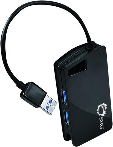 SIIG JU-H30812-S1 Super Speed USB 3.0 4,Port Hub, 4 Ports, Black in Saudi Arabia