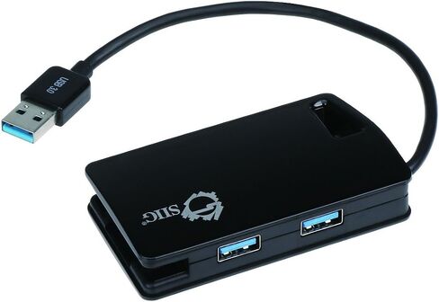 SIIG JU-H30812-S1 Super Speed USB 3.0 4,Port Hub, 4 Ports, Black in Saudi Arabia