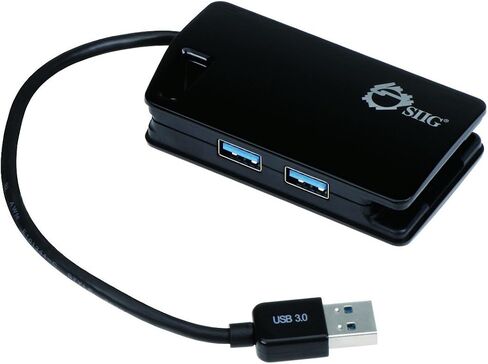 SIIG JU-H30812-S1 Super Speed USB 3.0 4,Port Hub, 4 Ports, Black in Saudi Arabia
