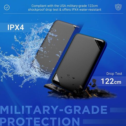 محرك أقراص صلب خارجي محمول من السيليكون باور 1 تيرابايت USB-C USB 3.0 A62، متوافق مع PS4 وXbox One وPS5 in Saudi Arabia