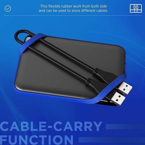 محرك أقراص صلب خارجي محمول من السيليكون باور 1 تيرابايت USB-C USB 3.0 A62، متوافق مع PS4 وXbox One وPS5 in Saudi Arabia