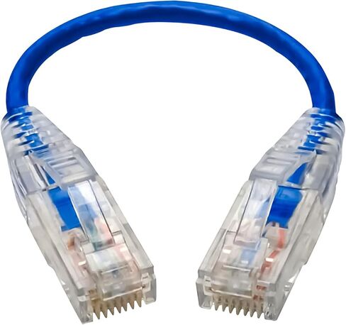 كيبل توصيل ايثرنت كات 6 من نيويورك، كيبل شبكة انترنت ار جيه 45 مجدول، 550 ميجاهرتز | يو تي بي | نحاس نقي عاري | 24AWG | ازرق (0.5 قدم، عبوة من 10 قطع، ازرق) in Kuwait