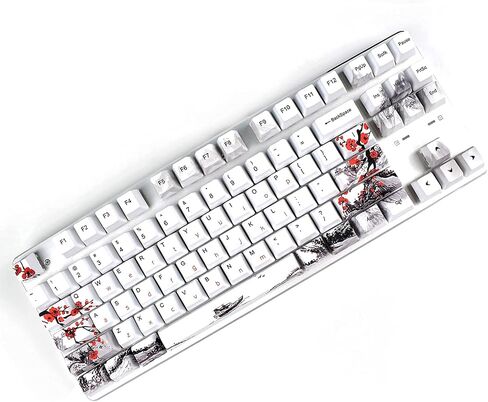 مجموعة MOLGRIA Keycaps 110 للوحة المفاتيح الميكانيكية بالحجم الكامل، أغطية مفاتيح ملف تعريف PBT OEM مخصصة الخط الياباني مع أداة سحب غطاء المفاتيح لـ Cherry MX 104/87/71/61 60 بالمائة لوحة المفاتيح (زهر البرقوق) in Saudi Arabia