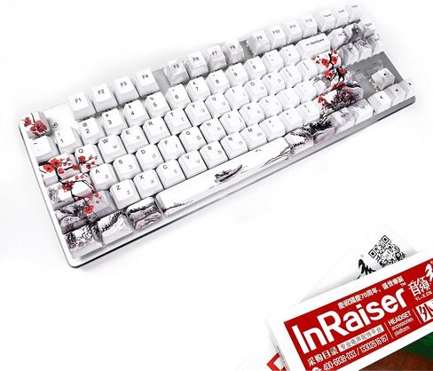 مجموعة MOLGRIA Keycaps 110 للوحة المفاتيح الميكانيكية بالحجم الكامل، أغطية مفاتيح ملف تعريف PBT OEM مخصصة الخط الياباني مع أداة سحب غطاء المفاتيح لـ Cherry MX 104/87/71/61 60 بالمائة لوحة المفاتيح (زهر البرقوق) in Saudi Arabia