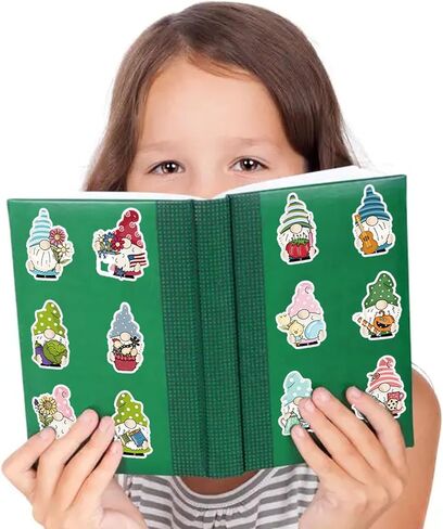 100 قطعة من ملصقات جنوم الفينيل ملصقات مقاومة للماء للكمبيوتر المحمول، زجاجة مياه، لوح التزلج، هدايا ملصقات جنوم لحفلات جنوم، سجل القصاصات، الجيتار - ممتعة للأطفال والمراهقين والبالغين in Kuwait