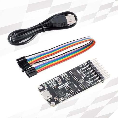JESSINIE USB to Serial Adapter 10 in 1 USB Adapter Micro-USB USB to RS232 TTL RS485 Serial Adapter CP2102 Version Full Interworking Serial to USB Adapter with Micro USB Cable and Dupond Cable in Saudi Arabia