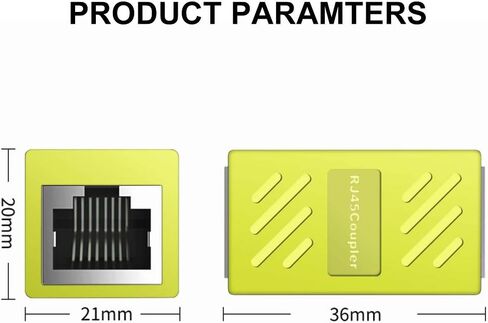 وصلة RJ45 مكونة من 5 قطع، وصلة إيثرنت Yeung Qee RJ45، لكابل إيثرنت Cat7/Cat6/Cat5e/Cat5 - وصلة كابل الشبكة أنثى إلى أنثى (أسود) in Kuwait