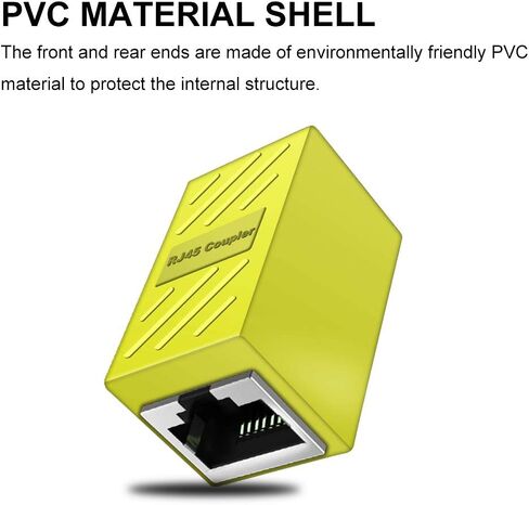وصلة RJ45 مكونة من 5 قطع، وصلة إيثرنت Yeung Qee RJ45، لكابل إيثرنت Cat7/Cat6/Cat5e/Cat5 - وصلة كابل الشبكة أنثى إلى أنثى (أسود) in Kuwait