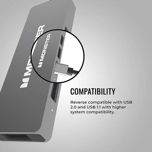 Monster USB-C 4-Port Hub - USB Type-C to 4 USB 3.0 Connectors in Saudi Arabia