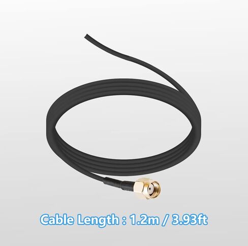 POBADY WiFi Antenna 2.4G / 5.8G ثنائي التردد هوائيات مزدوجة إشارة معززة قاعدة مغناطيسية 6dBi RP-SMA محول سطح المكتب PCIE بطاقة الشبكة AX200 هوائي خارجي 1.2M 3.9ft لبطاقة توجيه WiFi اللاسلكية in Kuwait