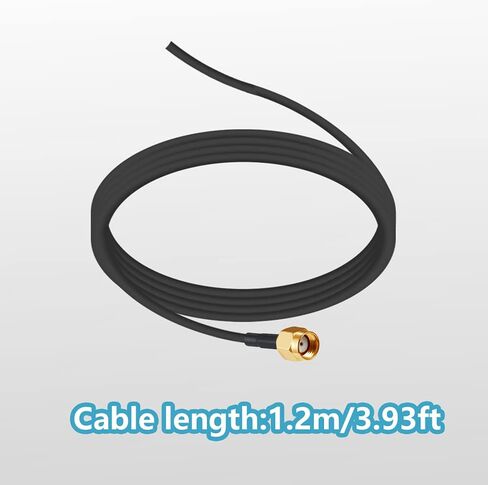 POBADY WiFi Antenna 2.4G / 5.8G ثنائي التردد هوائيات مزدوجة إشارة معززة قاعدة مغناطيسية 6dBi RP-SMA محول سطح المكتب PCIE بطاقة الشبكة AX200 هوائي خارجي 1.2M 3.9ft لبطاقة توجيه WiFi اللاسلكية in Kuwait