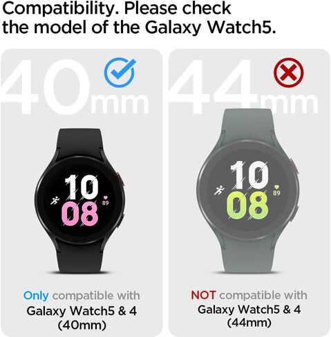 Spigen Rugged Armor Pro مصمم لساعة Samsung Galaxy Watch5، وسوار Galaxy Watch4 مع واقي حافظة 40 ملم (2022/2021) in Saudi Arabia