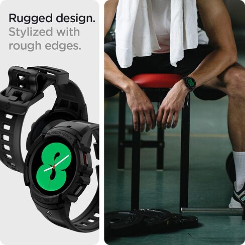 Spigen Rugged Armor Pro for Galaxy Watch Band with Case Durable TPU in Saudi Arabia