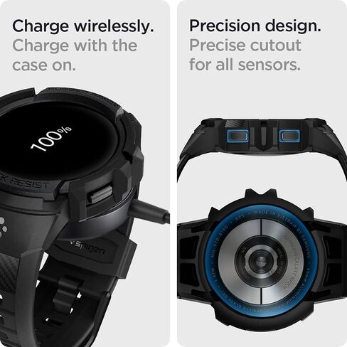 Spigen Rugged Armor Pro for Galaxy Watch Band with Case Durable TPU in Saudi Arabia