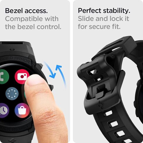 Spigen Rugged Armor Pro for Galaxy Watch Band with Case Durable TPU in Saudi Arabia