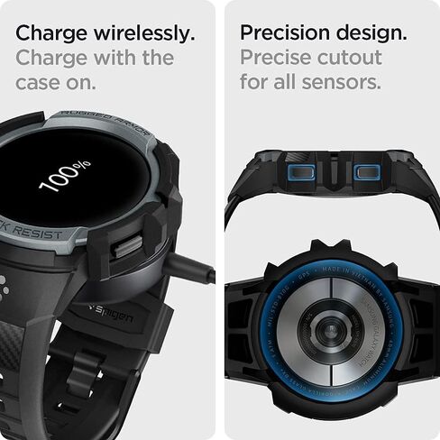 Spigen Rugged Armor Pro مصمم لساعة Samsung Galaxy Watch5، وسوار Galaxy Watch4 مع واقي حافظة 40 ملم (2022/2021) in Saudi Arabia