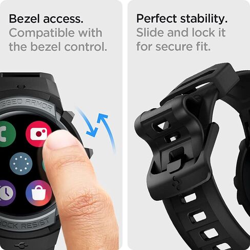 Spigen Rugged Armor Pro مصمم لساعة Samsung Galaxy Watch5، وسوار Galaxy Watch4 مع واقي حافظة 40 ملم (2022/2021) in Saudi Arabia
