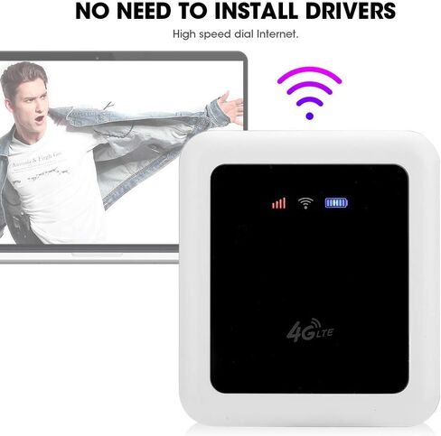 4G LTE Mobile Hotspot 5200mAh شاحن متنقل باور بانك، جهاز توجيه متنقل صغير مع بنك طاقة للسفر يدعم نقاط اتصال واي فاي، إنشاء تلقائي، بنك طاقة متنقل وجيب واي فاي، مدعوم فقط في أوروبا in Kuwait