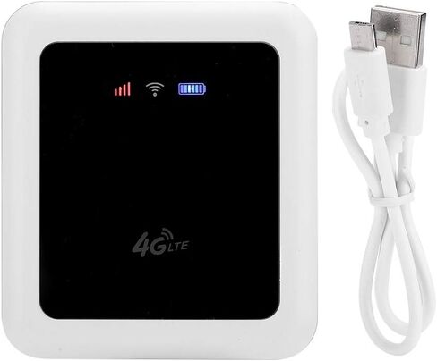 4G LTE Mobile Hotspot 5200mAh شاحن متنقل باور بانك، جهاز توجيه متنقل صغير مع بنك طاقة للسفر يدعم نقاط اتصال واي فاي، إنشاء تلقائي، بنك طاقة متنقل وجيب واي فاي، مدعوم فقط في أوروبا in Kuwait